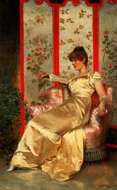 Dama leyendo de Joseph Frederick Charles Soulacroix